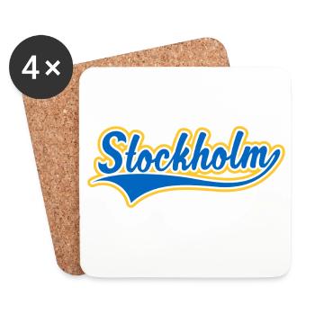Stockholm Swoosh - Dessous de verre (lot de 4) - blanc - Devant