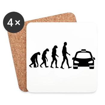 Taxi - Dessous de verre (lot de 4) - blanc - Devant