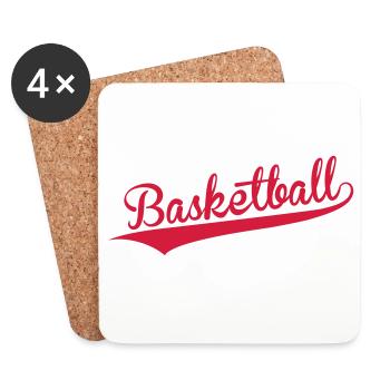 Basketball - Basket Ball - Game - Sport - Player - Untersetzer (4er-Set) - Weiß - Vorne