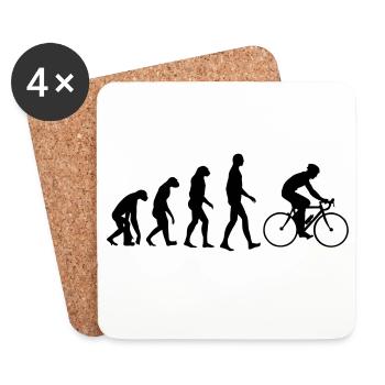 Cyclisme / Cycliste / Vélo / VTT / BMX - Dessous de verre (lot de 4) - blanc - Devant