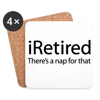iRetired il y a une sieste pour cette drôle de retraite - Dessous de verre (lot de 4) - blanc - Devant
