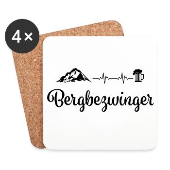 Bergbezwinger - Untersetzer (4er-Set) - Weiß - Vorne
