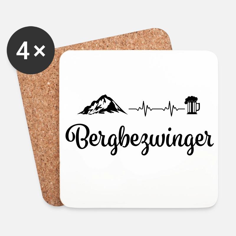 Bergbezwinger - Untersetzer (4er-Set) - Weiß
