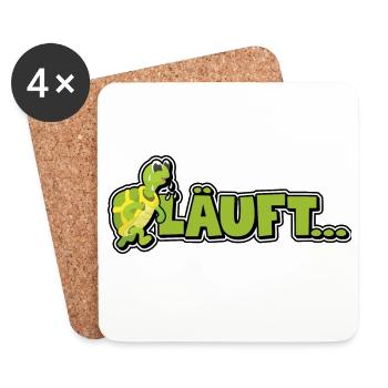 Läuft... - Schildkröte - Untersetzer (4er-Set) - Weiß - Vorne