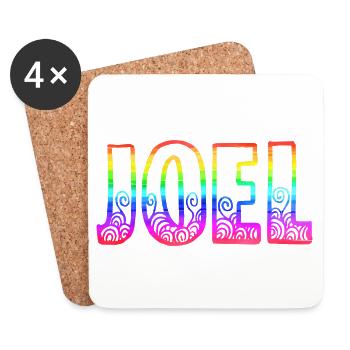 joel rs arc-en-ciel - Dessous de verre (lot de 4) - blanc - Devant