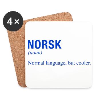 NORWEGEN Norway Norwegische Sprache Norwegisch - Untersetzer (4er-Set) - Weiß - Vorne
