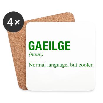 IRISH Language Irland Ireland Irisch - Untersetzer (4er-Set) - Weiß - Vorne