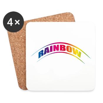 ARC-EN-CIEL - Dessous de verre (lot de 4) - blanc - Devant