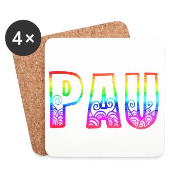 Pau rs Rainbow - Coasters (set of 4) - white - Front