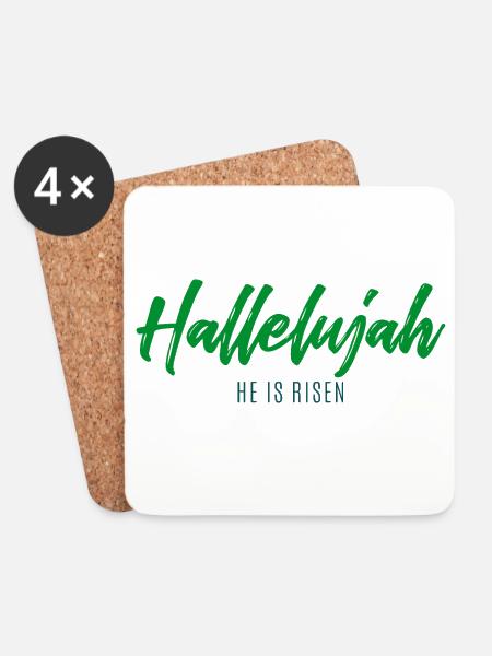 Halleluja - Untersetzer (4er-Set) - Weiß