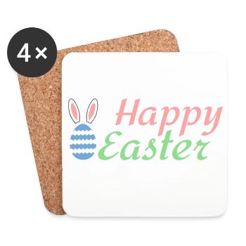 Frohe Ostern - Untersetzer (4er-Set) - Weiß - Vorne
