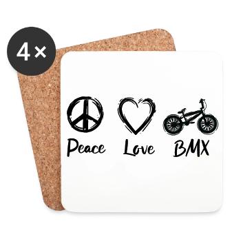 BMX Motivation - Dessous de verre (lot de 4) - blanc - Devant