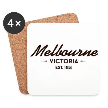 Melbourne Victoria Est. 1835 - Untersetzer (4er-Set) - Weiß - Vorne