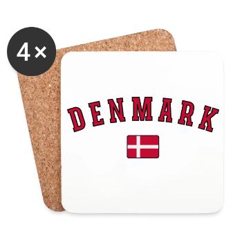 Flag of Denmark, Danish pride - Coasters (set of 4) - white - Front