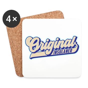 Original Insulaner | Stolzer Inselbewohner - Untersetzer (4er-Set) - Weiß - Vorne