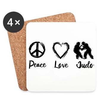 Judo Motivation - Coasters (set of 4) - white - Front