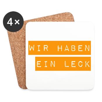 unter uns ist ein Spion - Untersetzer (4er-Set) - Weiß - Vorne