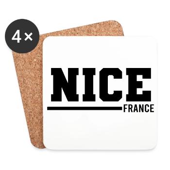 Nizza | Frankreich - Untersetzer (4er-Set) - Weiß - Vorne