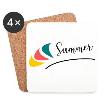 HOLIDAY. HAPPY HOLIDAYS. MISTRESS. MASTER. TEACHER - Coasters (set of 4) - white - Front