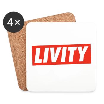 Livity Jah Rastafari Rasta One Love INI Roots - Dessous de verre (lot de 4) - blanc - Devant