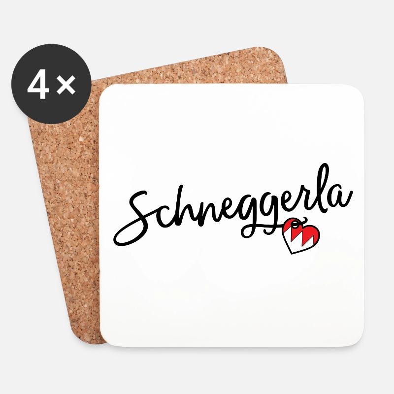 Schneggerla - Untersetzer (4er-Set) - Weiß
