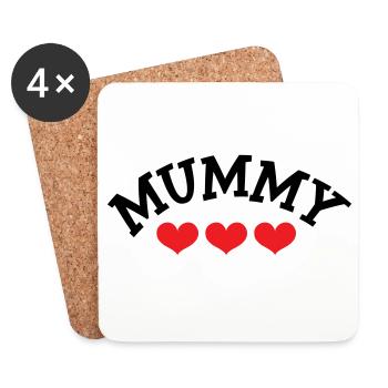 Maman / Fête des mères - Dessous de verre (lot de 4) - blanc - Devant