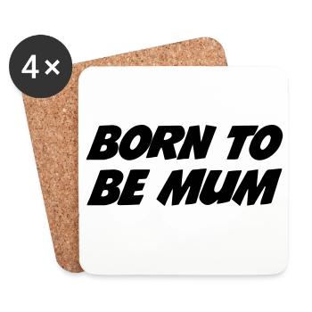 Née pour être Maman - Dessous de verre (lot de 4) - blanc - Devant