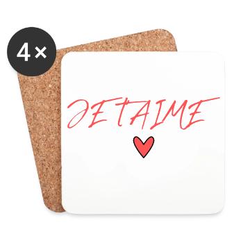 VALENTINSTAG. Junggesellinnenabschied. ICH LIEBE DICH. ICH LIEBE DICH. LIEBE - Untersetzer (4er-Set) - Weiß - Vorne