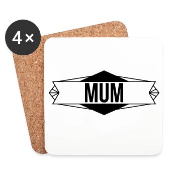 Beste Mama - Muttertag - Untersetzer (4er-Set) - Weiß - Vorne