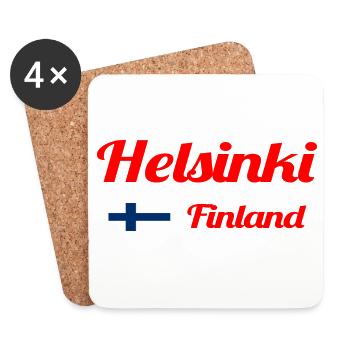 Helsinki Finland - Stylish prints - Coasters (set of 4) - white - Front