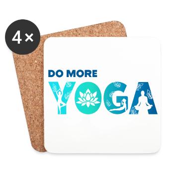 Do more Yoga - Untersetzer (4er-Set) - Weiß - Vorne