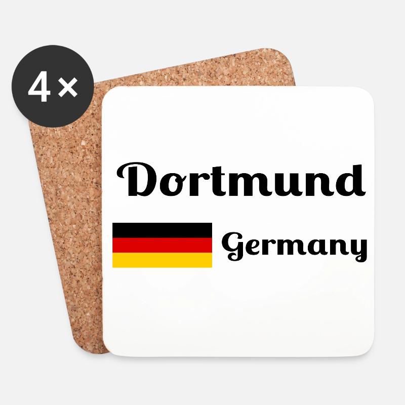 Dortmund Deutschland - Stylische Drucke - Untersetzer (4er-Set) - Weiß