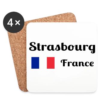 Strasbourg France- Stylish prints - Coasters (set of 4) - white - Front