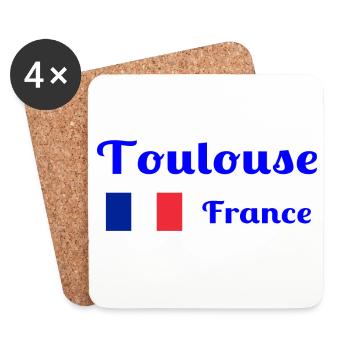 Toulouse France- Stylish prints - Coasters (set of 4) - white - Front