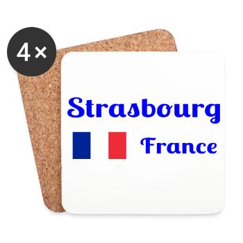 Strasbourg France- Stylish prints - Coasters (set of 4) - white - Front