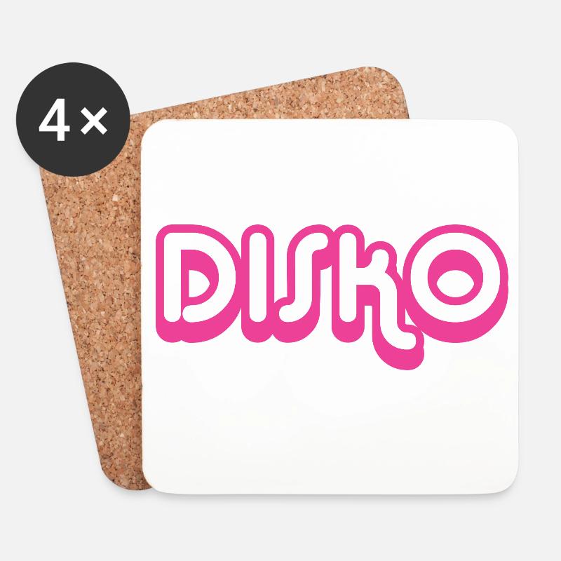 DISKO Nicki - Untersetzer (4er-Set) - Weiß