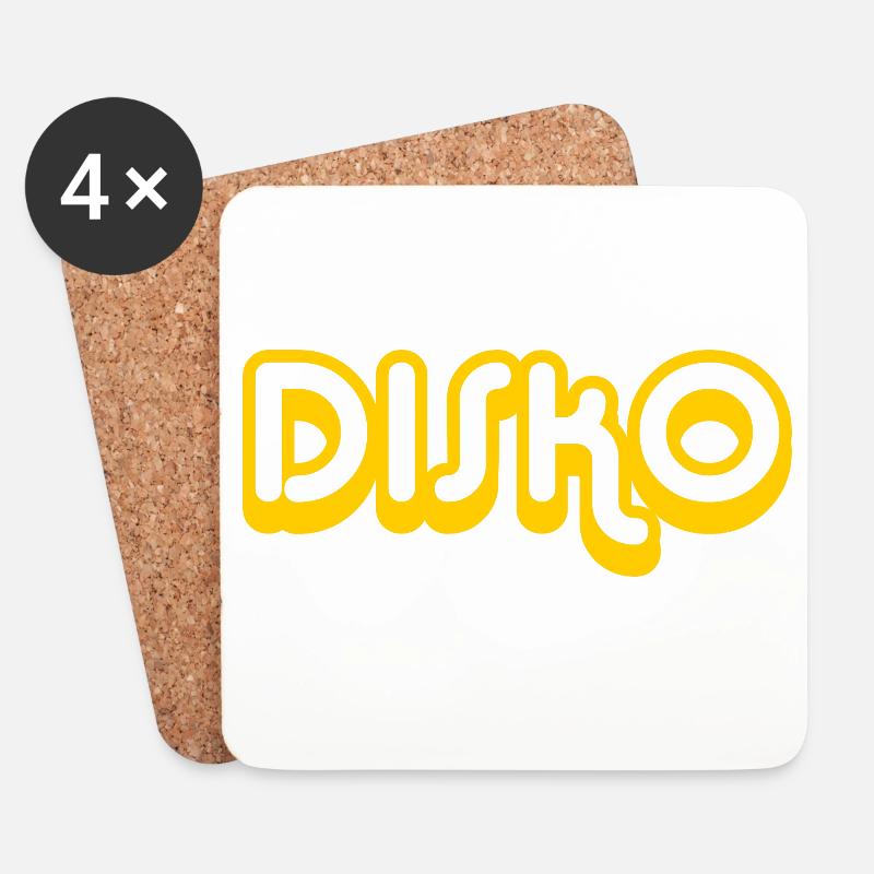 DISKO Nicki - Untersetzer (4er-Set) - Weiß