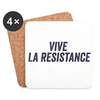 Vive La Resistance Widerstand Feminismus - Untersetzer (4er-Set) - Weiß - Vorne