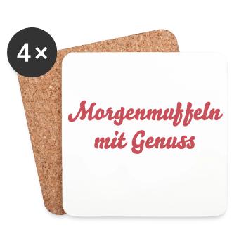 Morning grouches with pleasure - Coasters (set of 4) - white - Front