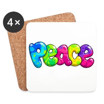 Peace - Coasters (set of 4) - white - Front