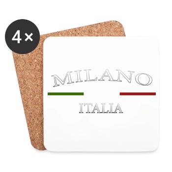 Design Cuisine Milano Italy - Coasters (set of 4) - white - Front