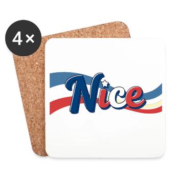 Le stand de glaces à Nizzaq - Dessous de verre (lot de 4) - blanc - Devant