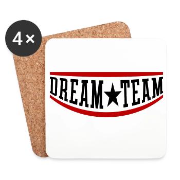 Dream Team Mannschaft - Untersetzer (4er-Set) - Weiß - Vorne