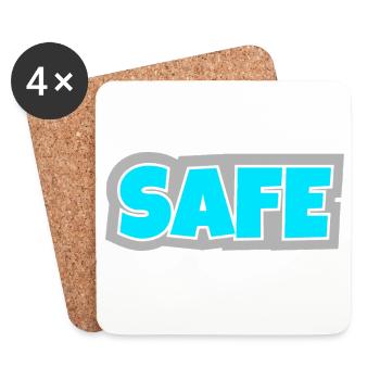 Sûr - déclaration sans ambiguïté, claire et pure. - Dessous de verre (lot de 4) - blanc - Devant