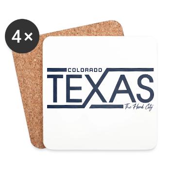 Texas Stripes Retro State Panel - Untersetzer (4er-Set) - Weiß - Vorne