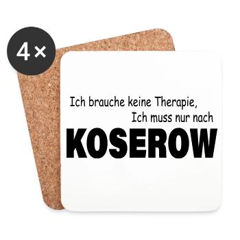 Therapie KOSEROW - Untersetzer (4er-Set) - Weiß - Vorne