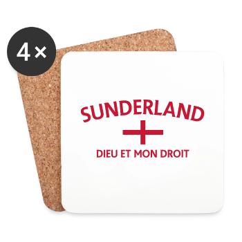 Sunderland Flag Motto Crest - Coasters (set of 4) - white - Front