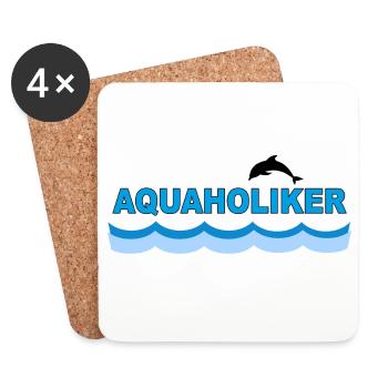 AQUAHOLIC - Coasters (set of 4) - white - Front
