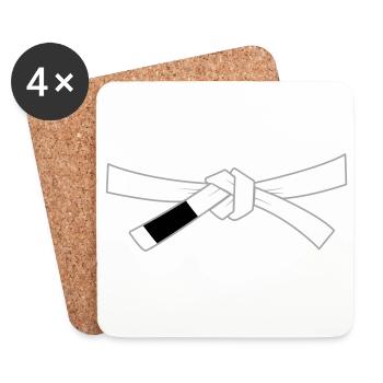 Whitebelt - White Belt - Coasters (set of 4) - white - Front