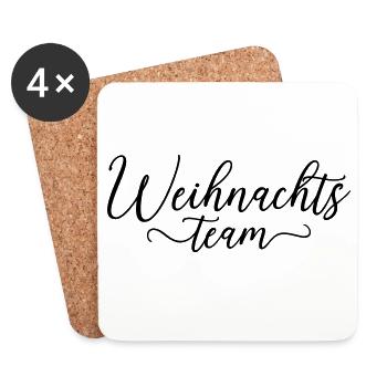 weihnachts team christmas - Untersetzer (4er-Set) - Weiß - Vorne
